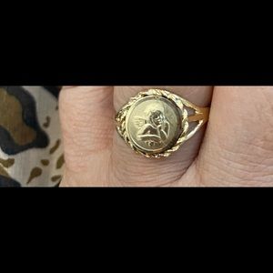 Angel ring in 14k yg